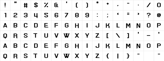 Err Hostess Regular Character Map Err Hostess Regular Character Map