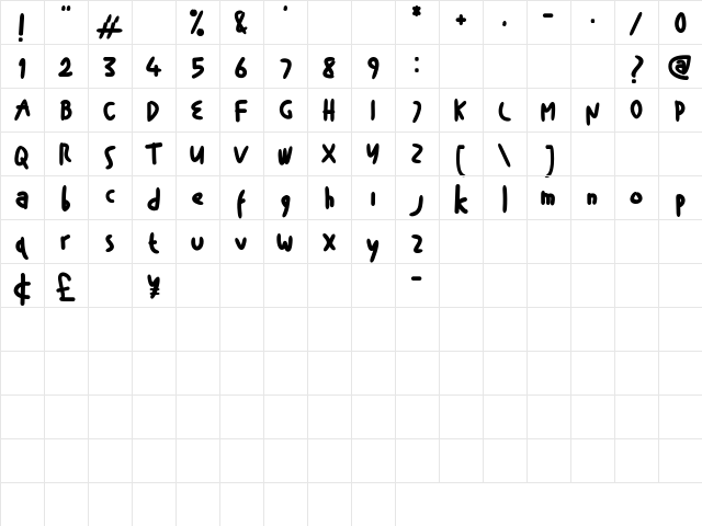 Haylow Marker Regular Character Map Haylow Marker Regular Character Map