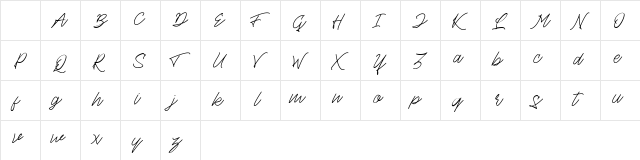 Theandous Free For Personal Use Regular Character Map