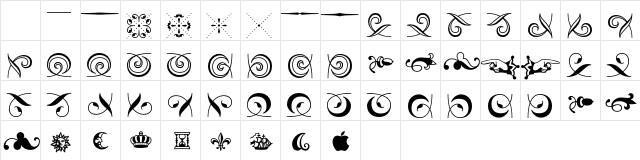 HoeflerText Ornaments Character Map