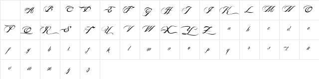 BILLY ARGEL FONT Regular Character Map BILLY ARGEL FONT Regular Character Map