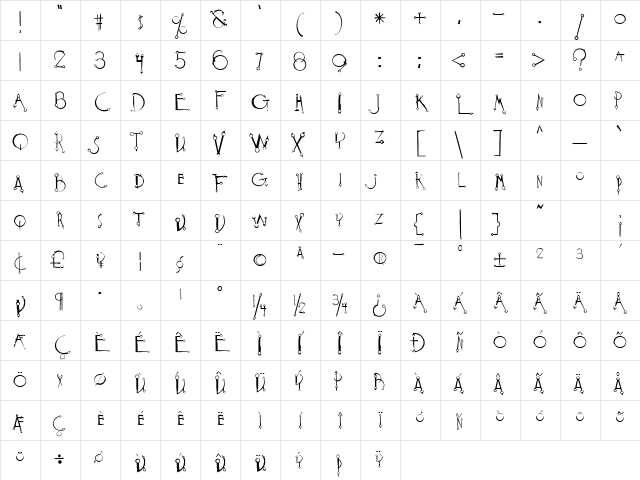 Epicure Regular Character Map Epicure Regular Character Map
