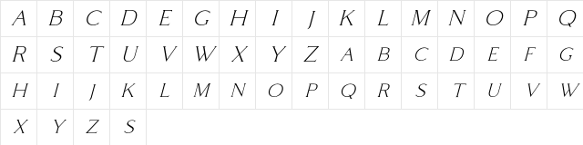 Coldiac Free Italic Character Map Coldiac Free Italic Character Map