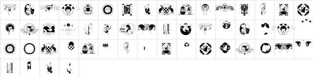 JungeHolidayCutsNF Regular Character Map JungeHolidayCutsNF Regular Character Map