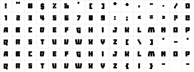 Ladders Regular Character Map