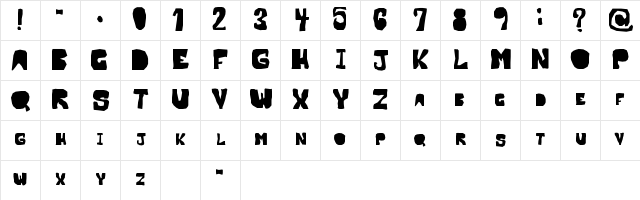 OPN Malatashito Regular Character Map
