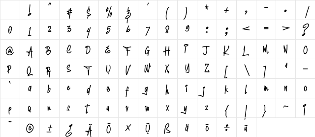 My Fox Regular Character Map My Fox Regular Character Map