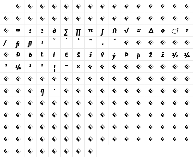 Eureka Sans Black Italic Exp Character Map Eureka Sans Black Italic Exp Character Map