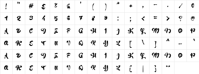 a Aihao Regular Character Map