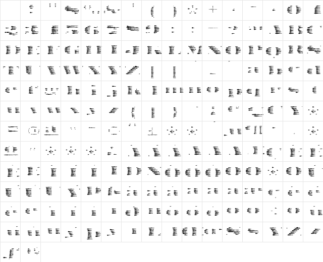 FederalSix Medium Character Map FederalSix Medium Character Map