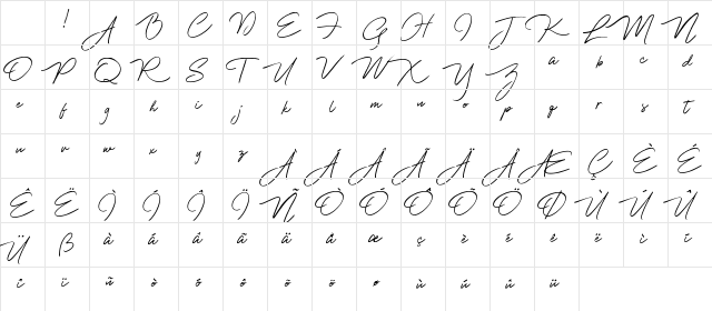 Francisco Regular Character Map