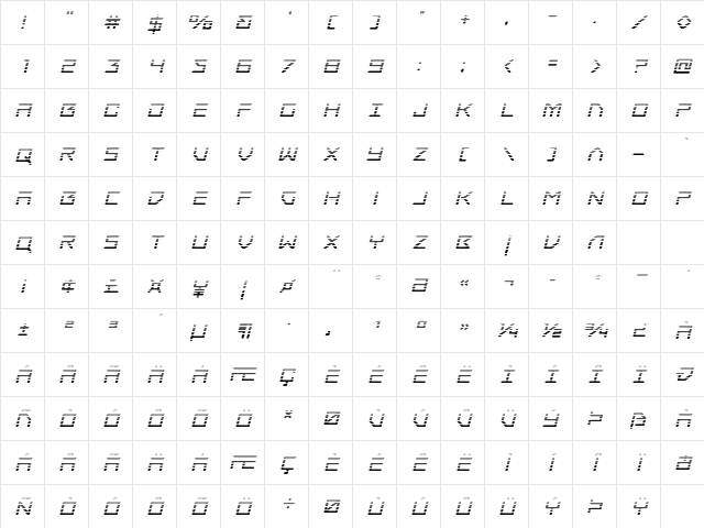 Tempest Apache Gradient Italic Italic Character Map Tempest Apache Gradient Italic Italic Character Map