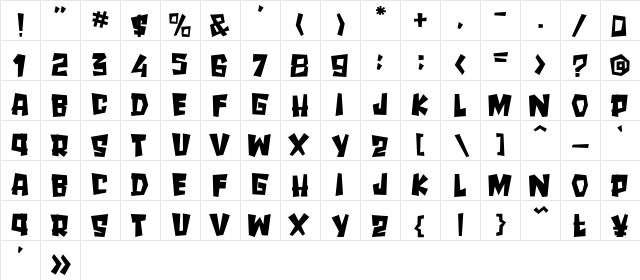 SPOOKY MONSTER Regular Character Map SPOOKY MONSTER Regular Character Map