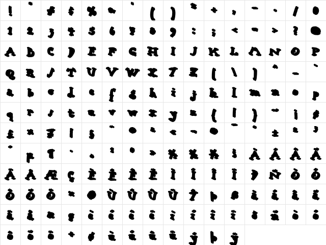 Babine Filled Character Map