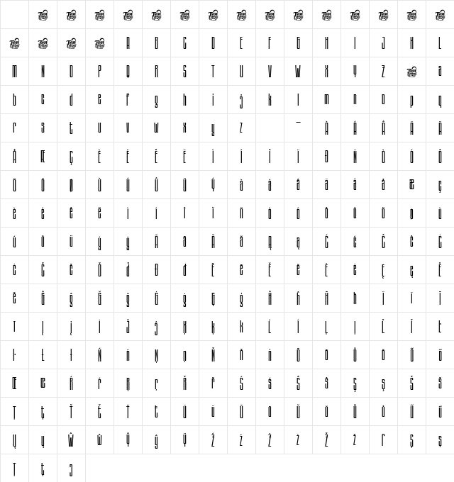 AKAGEEH trial Regular Character Map AKAGEEH trial Regular Character Map