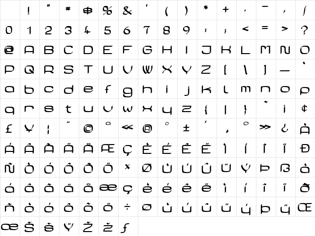Casa Sans Fettig Bold Character Map Casa Sans Fettig Bold Character Map