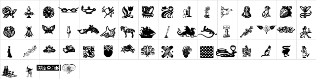 Woodcut Ornaments Regular Character Map Woodcut Ornaments Regular Character Map