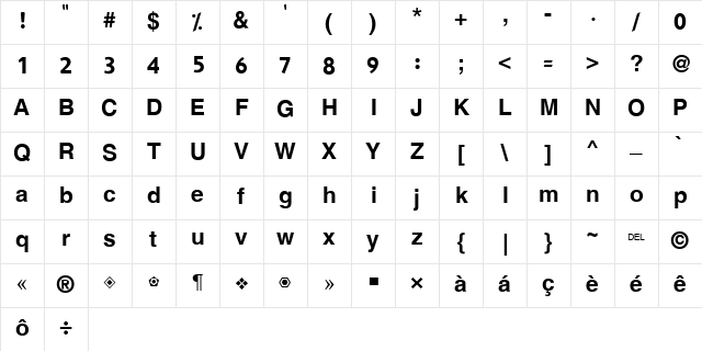 Hacen Beirut Regular Character Map Hacen Beirut Regular Character Map