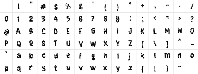 f Frontiera Regular Character Map