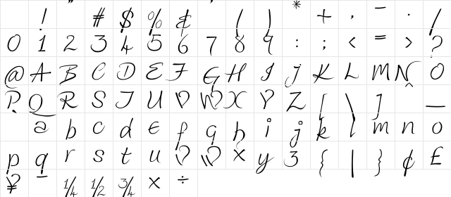 Kingthings Wrote Regular Character Map