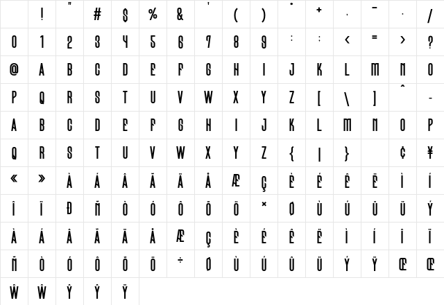 Paranomik Regular Character Map Paranomik Regular Character Map