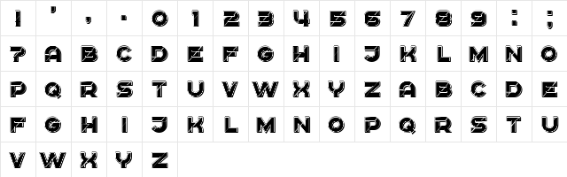 Karambol Filled Regular Character Map