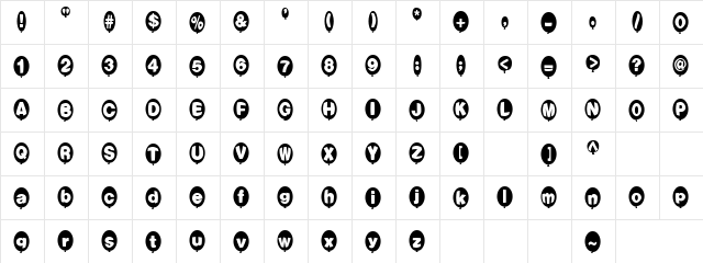 Kabuli Man Regular Character Map Kabuli Man Regular Character Map