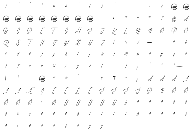 Rhapsodize Slim_PersonalUseOnly Regular Character Map Rhapsodize Slim_PersonalUseOnly Regular Character Map