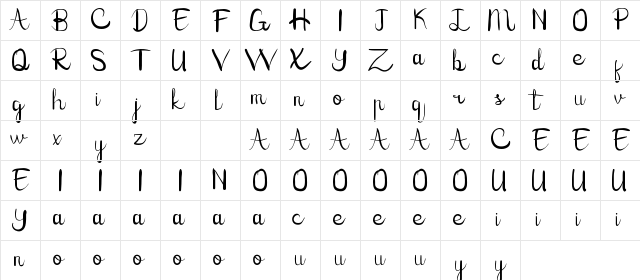 Kate Raymond Demo Script Regular Character Map Kate Raymond Demo Script Regular Character Map