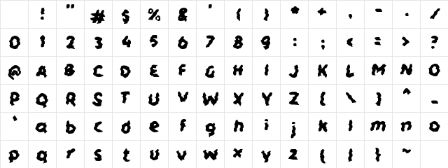 h Hebat Regular Character Map