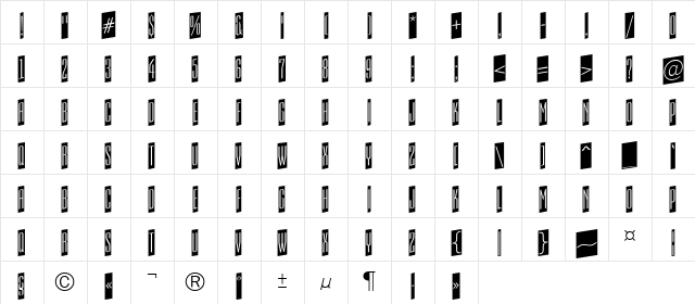 a_EmpirialCmUp Regular Character Map