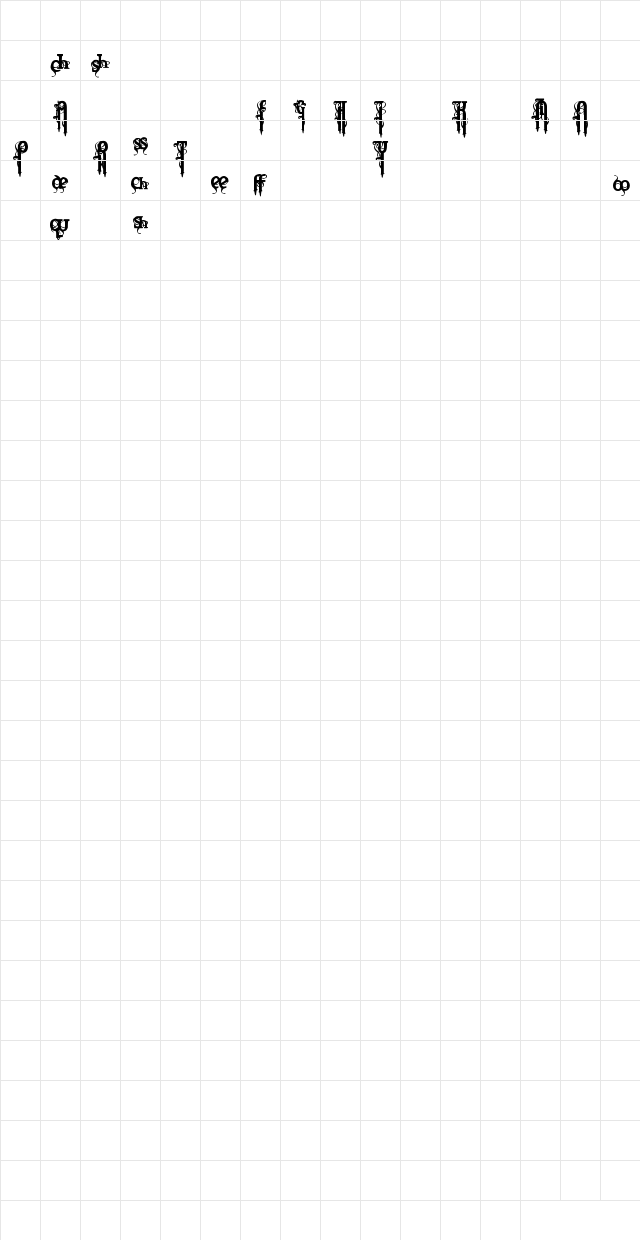 Marquis De Sade Alternates Regular Character Map Marquis De Sade Alternates Regular Character Map