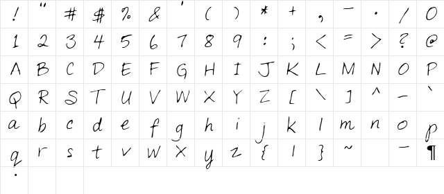 Ohi Regular Character Map