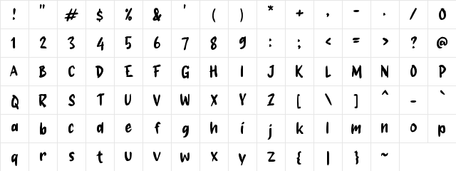 g Gerus Regular Character Map