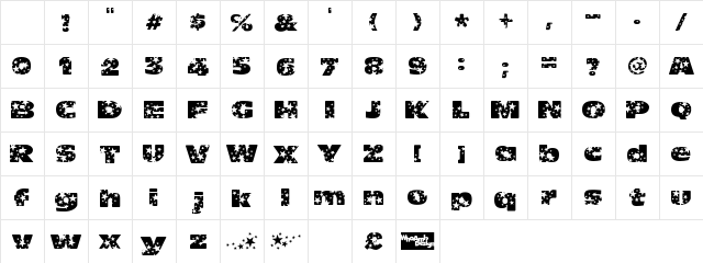 OhMyStars Regular Character Map OhMyStars Regular Character Map