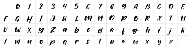 Bulkies Regular Character Map Bulkies Regular Character Map