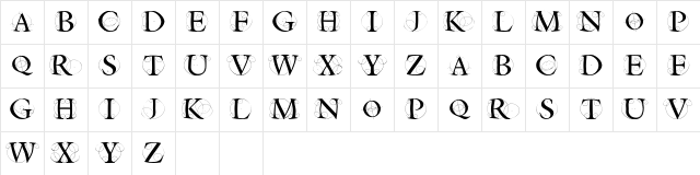 CircleInitialsFreeshape Regular Character Map