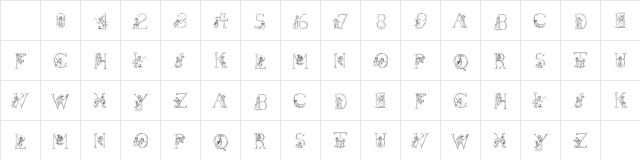 KateGreenawaysAlphabet Medium Character Map KateGreenawaysAlphabet Medium Character Map