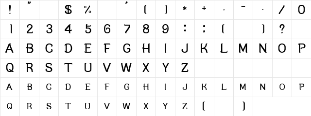 Ele Regular Character Map