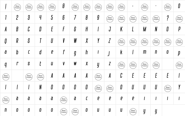 Uncracked Free Trial Regular Character Map