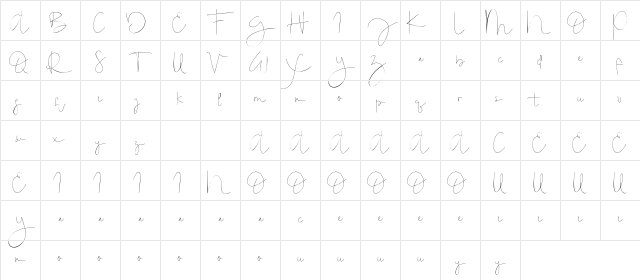 Serameyer Demo Regular Character Map Serameyer Demo Regular Character Map