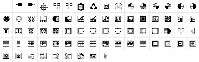 P22FLLWExhibition Regular Character Map