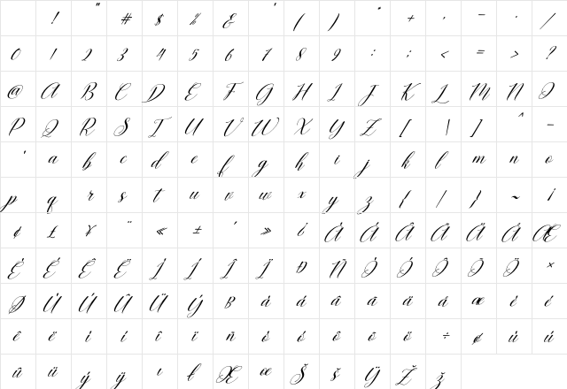 Hellilove Italic Regular Character Map Hellilove Italic Regular Character Map