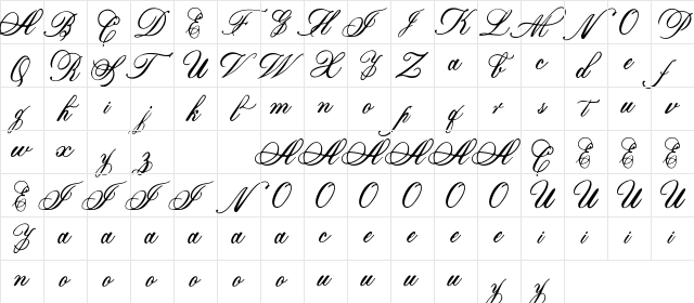 Marcellines Regular Character Map Marcellines Regular Character Map