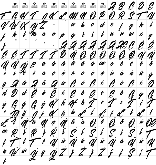 Love Strong personal Use Regular Character Map Love Strong personal Use Regular Character Map