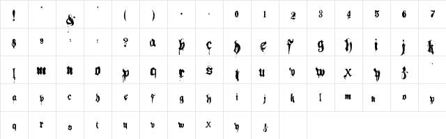 Hacjiuza Dirty Regular Character Map Hacjiuza Dirty Regular Character Map