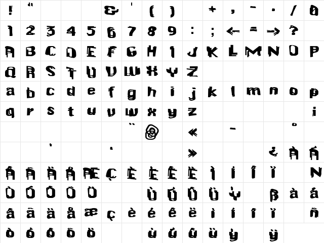 F2FTwins LT Std Regular Character Map