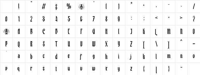 Avrente Personal Use Only Regular Character Map