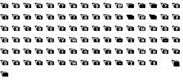 Eyes Only Leftalic Italic Character Map
