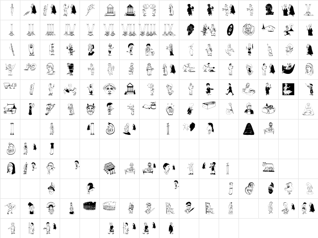 RomansAntePortas Regular Character Map RomansAntePortas Regular Character Map